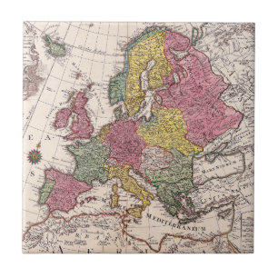 Antike Alte Karte Inspiriert (9) Fliese