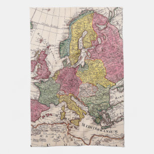 Antike Alte Karte Inspiriert (9) Geschirrtuch