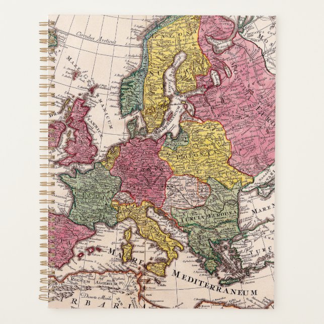Antike Alte Karte Inspiriert (9) Planer (Vorderseite)