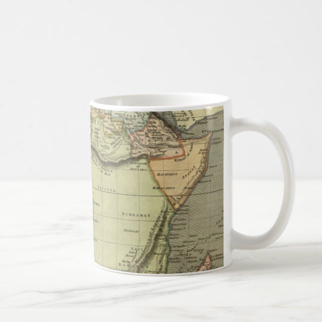 Antike Alte Karte Inspiriert Kaffeetasse (Rechts)