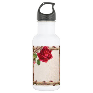 Antike alte Rose rustikal viktorianisch klassisch Trinkflasche