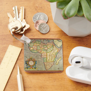 Antike Alte Welt Gerardus Mercator Karte Afrikas Schlüsselanhänger