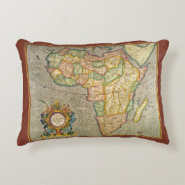 Antike Alte Welt Gerardus Mercator Karte Afrikas Zierkissen