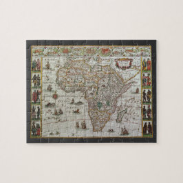 Antike alte Weltkarte Afrikas, c. 1635 Puzzle