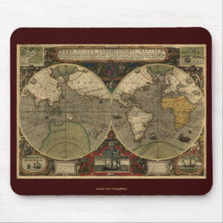 Antike alte Weltkarte Mousepad