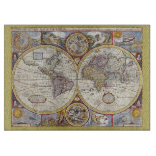 Antike alte Weltkarten Antike Karte Schneidebrett