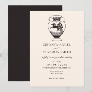 Antike antike Vase Vintage Kunst Einladung