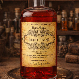 Antike Apotheken-Etiketten im Vintage-Stil Alkoholflaschenetikett