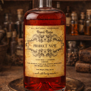 Antike Apotheken-Etiketten im Vintage-Stil Alkoholflaschenetikett