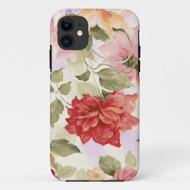 Antike Aquarell-Rosen Case-Mate iPhone Hülle (Rückseite)