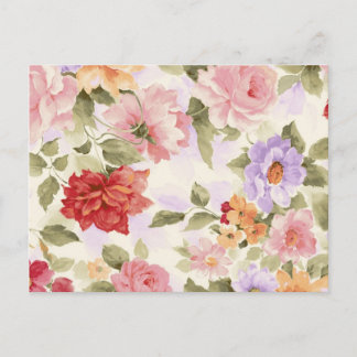 Antike Aquarell-Rosen Postkarte