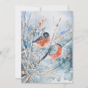 Antike Aquarellmalerei Feiertagskarte