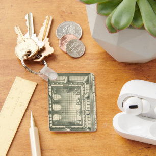 Antike Architektur, Atrium-Innenhof-Perspektive Schlüsselanhänger