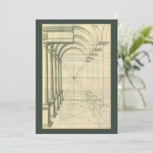 Antike Architektur Bögen Perspektive Einladung