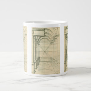 Antike Architektur, Bögen Säulen Perspektive Jumbo-Tasse