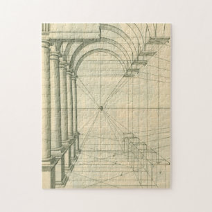 Antike Architektur, Bögen Säulen Perspektive Puzzle
