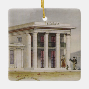 Antike Architektur, Grundriss und griechische Vill Keramikornament