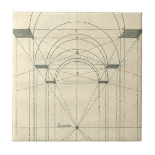 Antike Architektur, Renaissance-Bogen-Perspektive Fliese