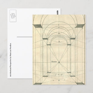 Antike Architektur, Renaissance-Bogen-Perspektive Postkarte