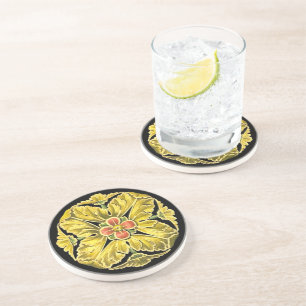 Antike Architektur Rosette Nr. 3 Getränkeuntersetzer