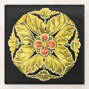 Antike Architektur Rosette Nr. 3 Glasuntersetzer