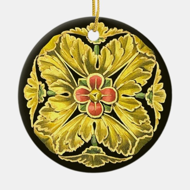 Antike Architektur Rosette Nr. 3 Keramik Ornament (Vorne)