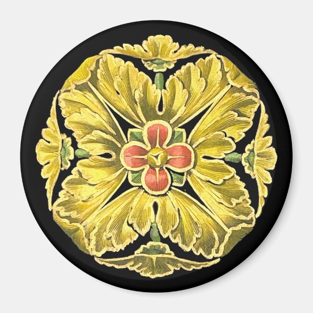 Antike Architektur Rosette Nr. 3 Magnet (Vorne)