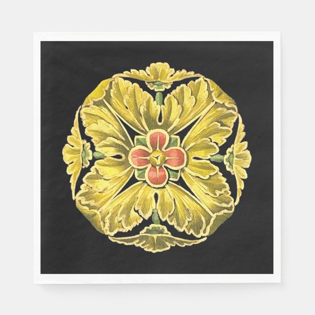 Antike Architektur Rosette Nr. 3 Serviette (Vorderseite)