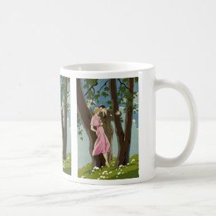 Antike Art Deco Liebe und Romantik Frischvermählte Tasse
