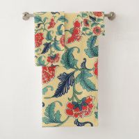 Antike Art Nouveau Chinesische Rote Blumige Chinoi