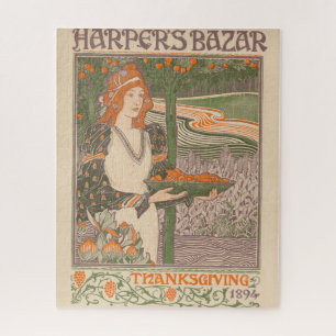 Antike Art Nouveau Thanksgiving-Magazin-Cover Puzzle