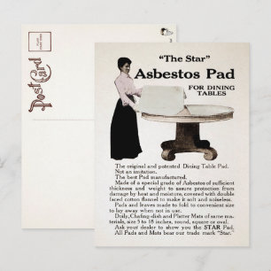 Antike Asbest-Pad-Werbe-Postkarte Postkarte