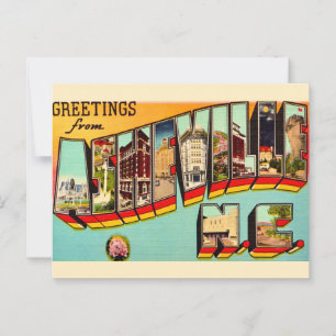 Antike Asheville NC Postkarte
