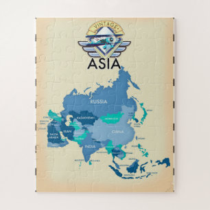 Antike Asienkarte Puzzle