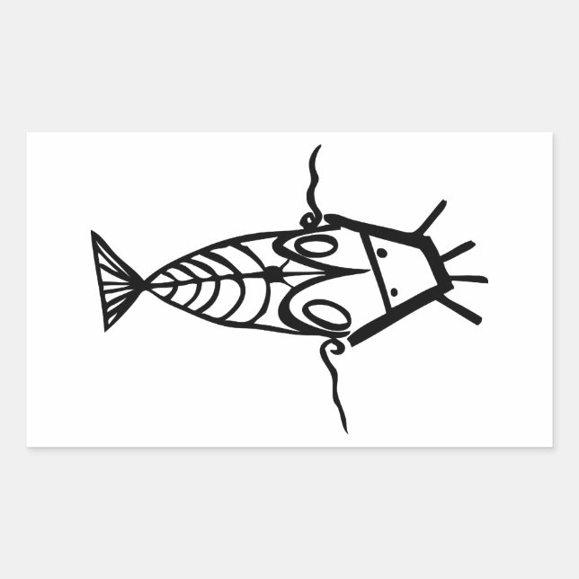 Antike Astronauten Rechteckiger Aufkleber (Vorderseite)