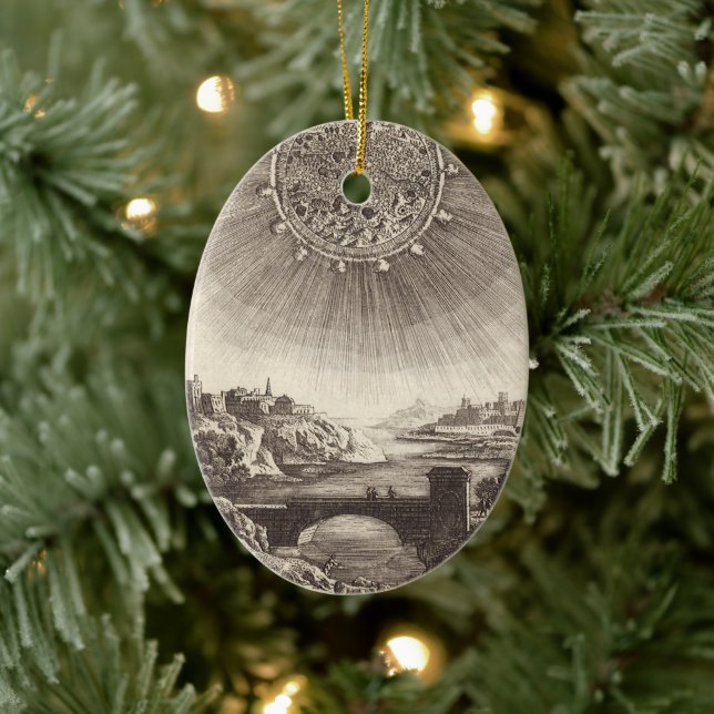 Antike Astronomie Himmel mit Sonne von Allain Mall Keramik Ornament (Baum)