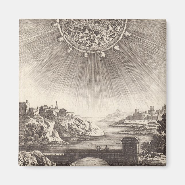 Antike Astronomie Himmel mit Sonne von Allain Mall Magnet (Vorne)