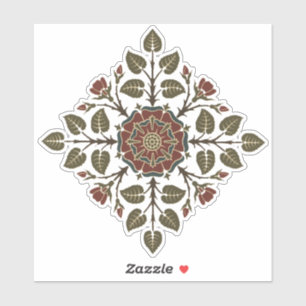 Antike Audsley Tudor-Rose viktorianisches Muster A Aufkleber