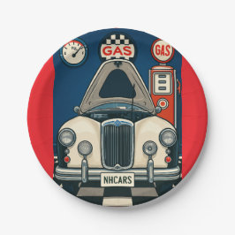 Antike Autodarstellung Pappteller