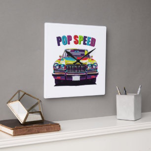 Antike Autouhren Quadratische Wanduhr