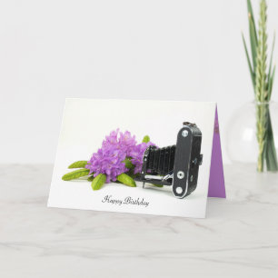 antike Balgenkamera zum Geburtstag Karte