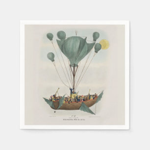 Antike Ballon-Luftschiff-Kunstwerke Serviette