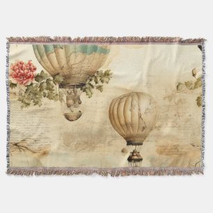 Antike Ballon-Pfingstrose Botanische Reise Decke
