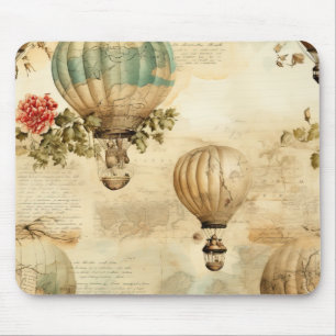 Antike Ballon-Pfingstrose Botanische Reise Mousepad