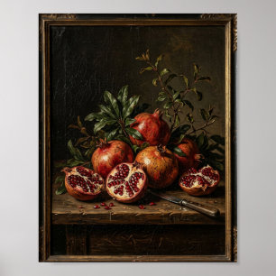 Antike Barock-Rubinpomegranatefeigen I Poster