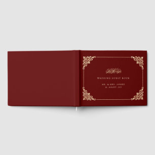 Antike Barocke Rahmung Burgund Gold Muslimische Ho Gästebuch