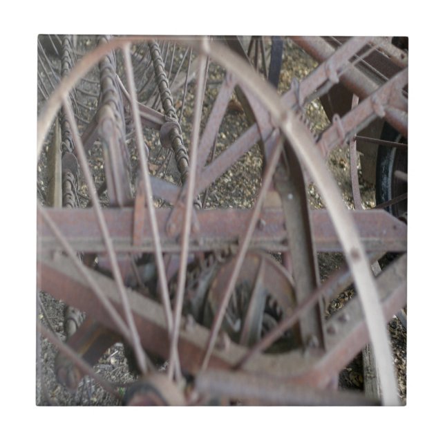 Antike Bauernhofwerkzeuge Fliese (Vorderseite)