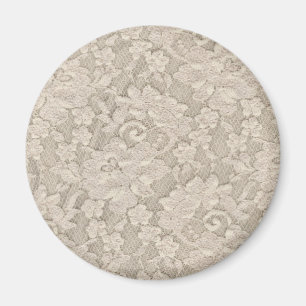 Antike beige Blumen-Spitze Magnet