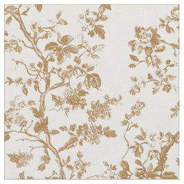 Antike beige Blumen-Toile-Wiederholung Stoff
