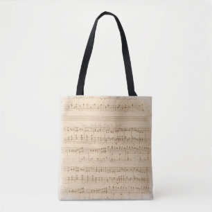 Antike beige Musiknoten